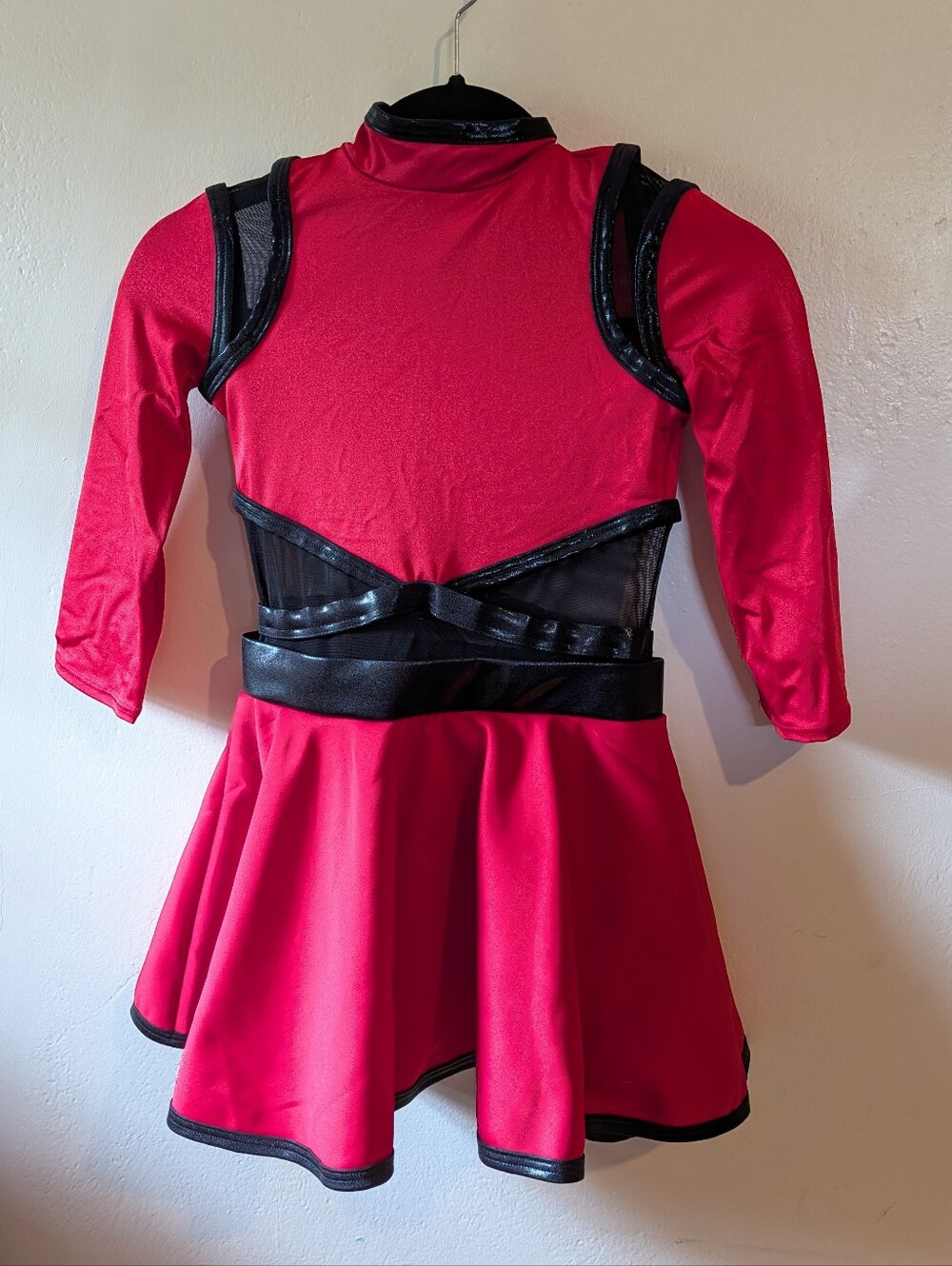 Weissman Red & Black Dance/Figure Skating Costume - Size Child Medium